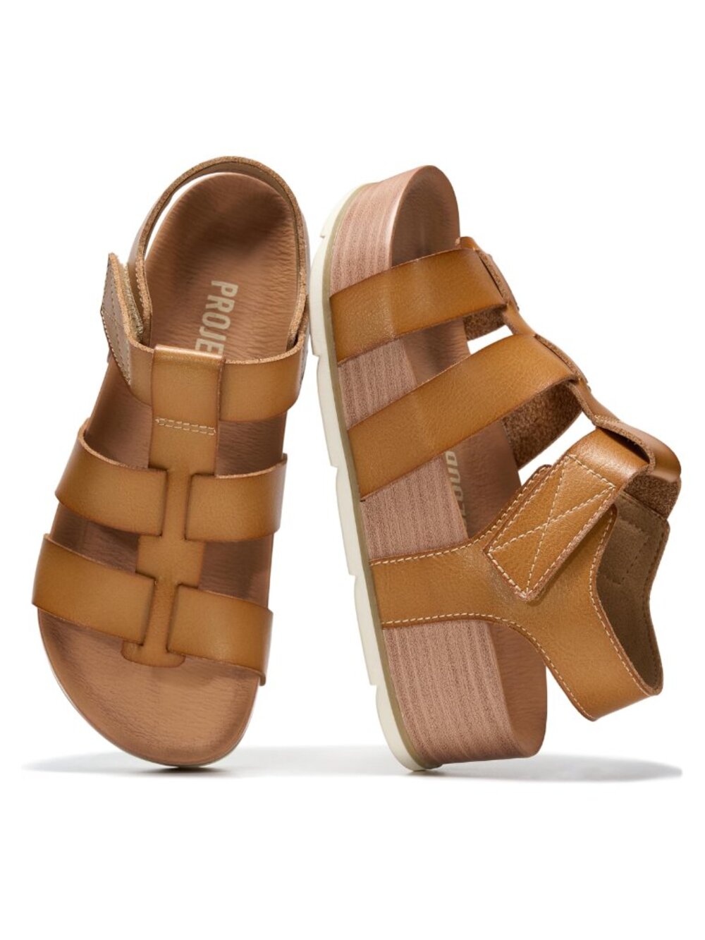 Strappy Platform Wedge Sandals Plush Memory Foam Insole Water Resistant